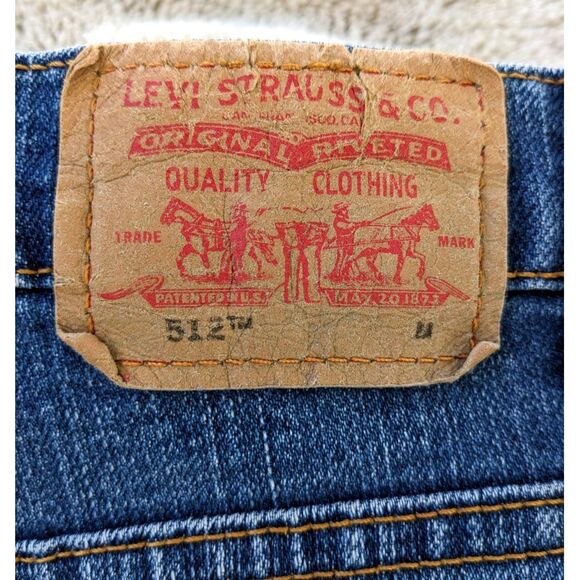 Vintage Y2K LEVI'S 512 Classic Slim Stretch Tapered Ankle Jean, Medium Blue Sz 4 - Picture 4 of 6